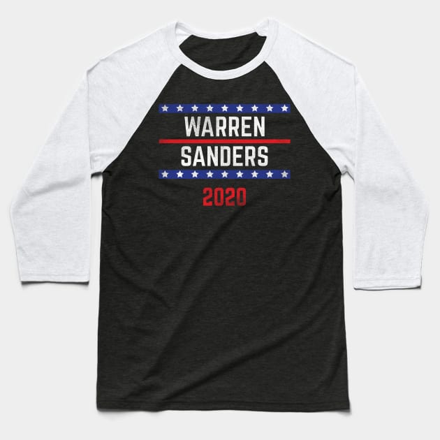 Elizabeth Warren and Bernie Sanders on the one ticket? Presidential race 2020 Distressed text Baseball T-Shirt by YourGoods